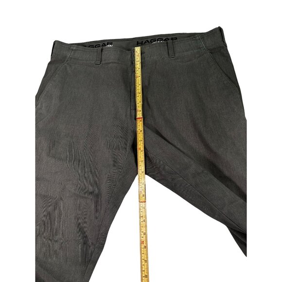 Haggar In Motion Mens Black Straight-Leg Pants 38X32 - Picture 10 of 10